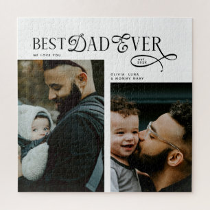Bester Vater Aller Zeiten 2 Fotos Vatertagsgeschen Puzzle