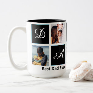 Bester Vater Aller Zeiten 5 Foto Personalisierte T Zweifarbige Tasse