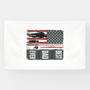 Bester Vater Aller Zeiten Angelflagge Vintage Vekt Banner