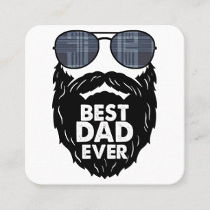 Bester Vater aller Zeiten; Bart; bärtige Vater; So Quadratische Visitenkarte