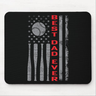 Bester Vater Aller Zeiten Baseball Fan Mit Vintage Mousepad