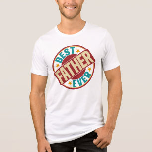 Bester Vater Aller Zeiten Bedrucktes T-Shirt für V Tri-Blend Shirt