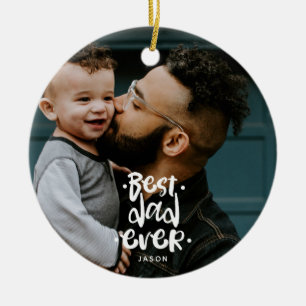 Bester Vater Aller Zeiten Benutzerfoto Vatertagsge Keramik Ornament
