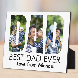 Bester Vater aller Zeiten Brief Foto Fotoplatte