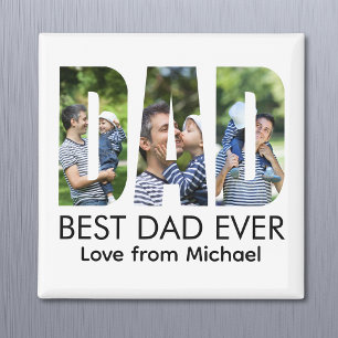 Bester Vater aller Zeiten Brief Foto Magnet