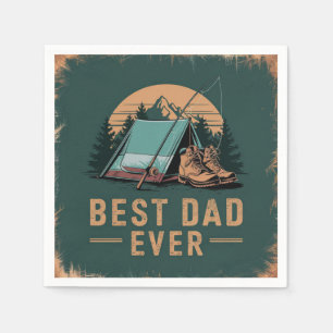 Bester Vater aller Zeiten Camping-Design  Serviette
