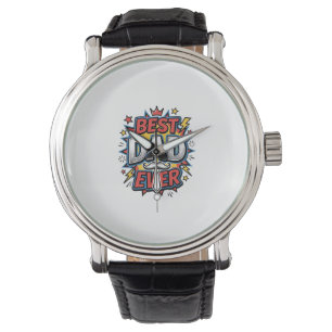 Bester Vater Aller Zeiten Comic Vintage Gravur Shi Armbanduhr