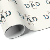 Bester Vater Aller Zeiten Cream Rustikale Typograf Geschenkpapier (Rolleneckpunkt)