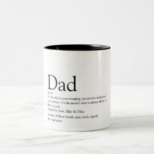 Bester Vater aller Zeiten, Daddy, Vater Definition Zweifarbige Tasse