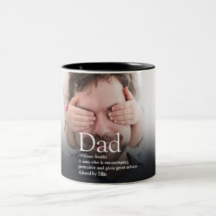 Bester Vater aller Zeiten, Daddy, Vater Definition Zweifarbige Tasse