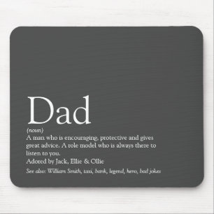 Bester Vater aller Zeiten Definition Grau Mousepad