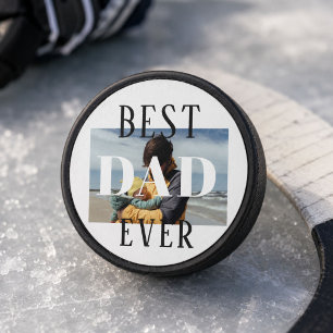 Bester Vater Aller Zeiten Familie Kinder Vater Fot Eishockey Puck