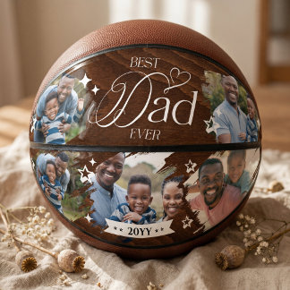 Bester Vater aller Zeiten Foto-Collage Erinnerungs Basketball