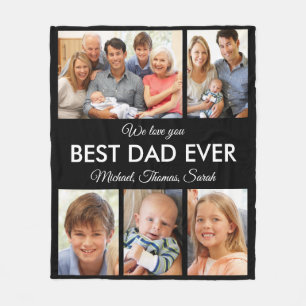 Bester Vater Aller Zeiten Foto-Collage Vatertag Fleecedecke