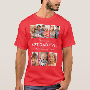 Bester Vater Aller Zeiten Foto-Collage Vatertag T-Shirt