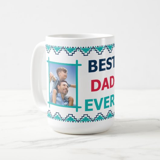 Bester Vater Aller Zeiten Foto Kaffeetasse (Vorderseite Links)