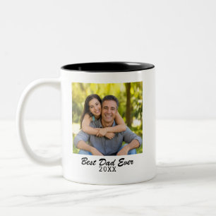 Bester Vater Aller Zeiten Foto Personalisierter Ka Zweifarbige Tasse