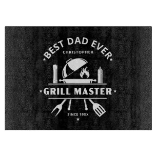 Bester Vater Aller Zeiten   Grillmeister Modern Sc Schneidebrett
