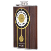 Bester Vater aller Zeiten Großvater Uhr Flachmann (Links)