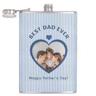 Bester Vater Aller Zeiten Herz Foto Karte Minimali Flachmann