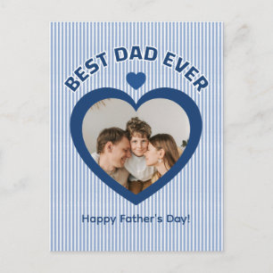 Bester Vater Aller Zeiten Herz Foto Minimalistisch Postkarte