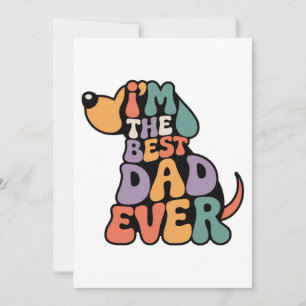 Bester Vater aller Zeiten Hund Grafik Einladung