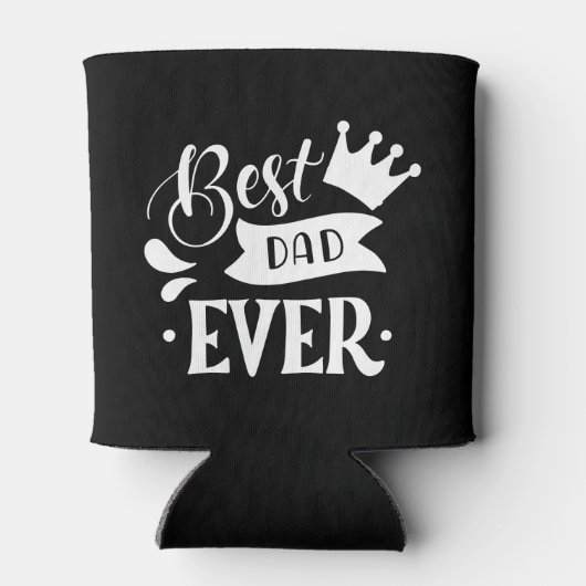 Bester Vater aller Zeiten in Schwarzweiß Dosenkühler (Rückseite)