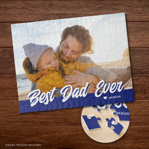 Bester Vater Aller Zeiten Individuelles Foto Vater Puzzle