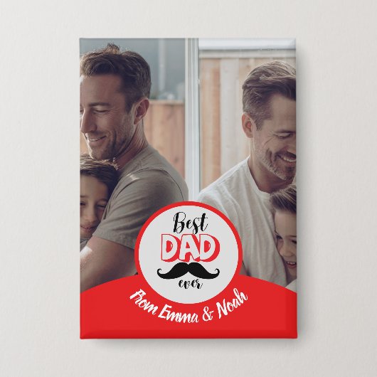 Bester Vater aller Zeiten - individuelles Geschenk Button (Vorderseite)