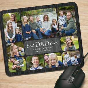 Bester Vater Aller Zeiten Kinder Foto Collage Mousepad