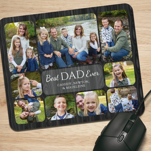 Bester Vater Aller Zeiten Kinder Foto Collage Mousepad