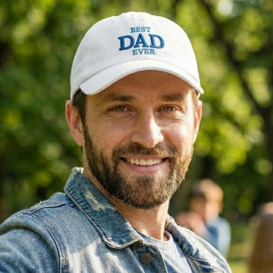 Bester Vater Aller Zeiten Klassische Blaue Typogra Bestickte Baseballkappe
