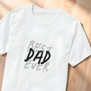 Bester Vater Aller Zeiten Modernes Schwarz und Gra T-Shirt