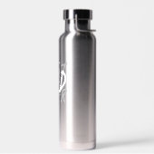 Bester Vater Aller Zeiten Modernes Weiß und Grau G Trinkflasche (Links)