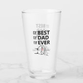 Bester Vater aller Zeiten Personalisierter Glaskaf Glas (Rückseite)