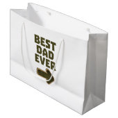 Bester Vater Aller Zeiten Pfeil Grafik LogoBester  Große Geschenktüte (Vorderseite Schrägansicht)