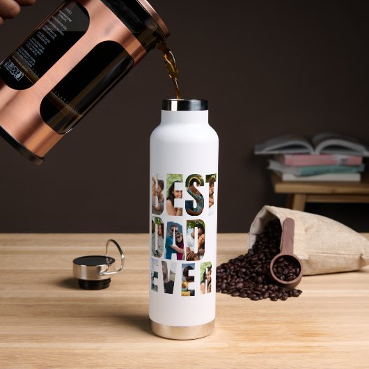Bester Vater Aller Zeiten | Platzhaltervorlage für Trinkflasche (Kaffee (gedreht))