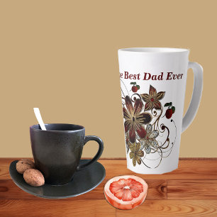 Bester VATER Aller Zeiten Rot Blumen Hochglanz Zum Milchtasse