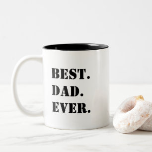 Bester. Vater. Aller Zeiten. Schwarze Schablone Zweifarbige Tasse