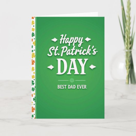 Bester Vater Aller Zeiten St Patricks Karte (Vorderseite)