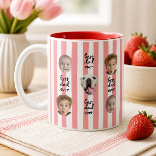 Bester Vater Aller Zeiten Süße Rote Streifen Baby  Zweifarbige Tasse
