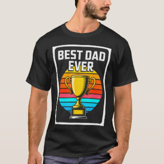 Bester Vater Aller Zeiten Trophäe Retro Vintage Vä T-Shirt