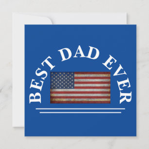BESTER VATER ALLER ZEITEN USA-FLAGGE INDIVIDUELLE  EINLADUNG