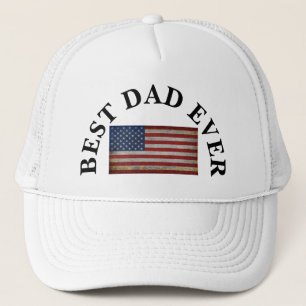BESTER VATER ALLER ZEITEN USA-FLAGGE INDIVIDUELLE TRUCKERKAPPE