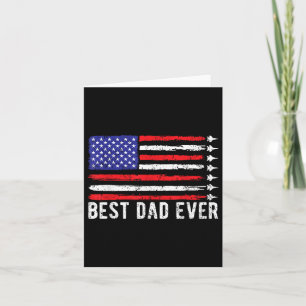 Bester Vater Aller Zeiten USA-Flagge Veterans Day Karte