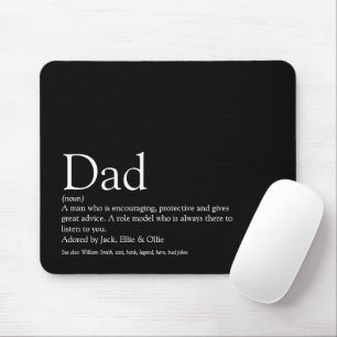 Bester Vater aller Zeiten Vater Definition Schwarz Mousepad