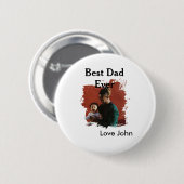 Bester Vater aller Zeiten Vater Papa Geschenk Foto Button (Vorne & Hinten)