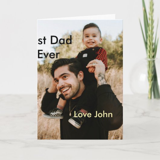 Bester Vater aller Zeiten Vater Papa Geschenk Foto Karte (Vorderseite)