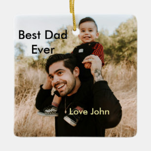 Bester Vater aller Zeiten Vater Papa Geschenk Foto Keramikornament