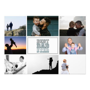 Bester Vater Aller Zeiten Vaterfoto-Collage-Design Fotodruck